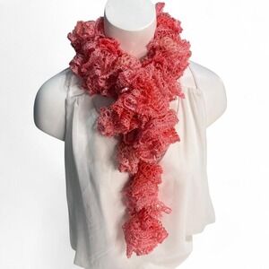 ✨‎ Handmade Ruffle Lace Scarf — 56" — Soft, Lightweight & Flouncy